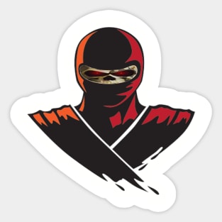 Ninja Skull With Red Eyes Awesome! Sticker